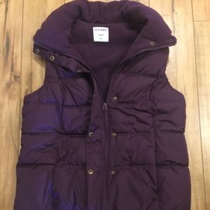 Old Navy purple puffy vest